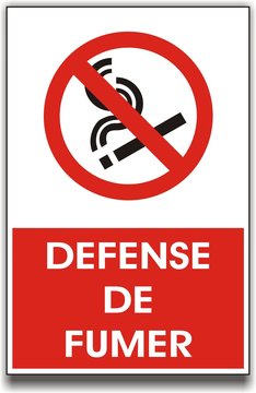 pancarte interdiction de fumer