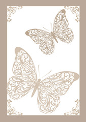 lace butterflies vector