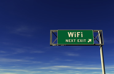 WiFi Freeway Exit Sign
