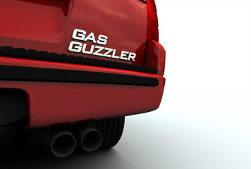 Gas Guzzler Emblem on SUV