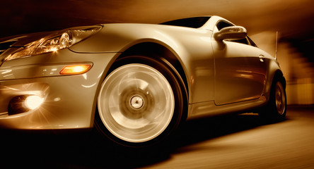 Fototapeta na wymiar Fast Car Sport Motion Blur