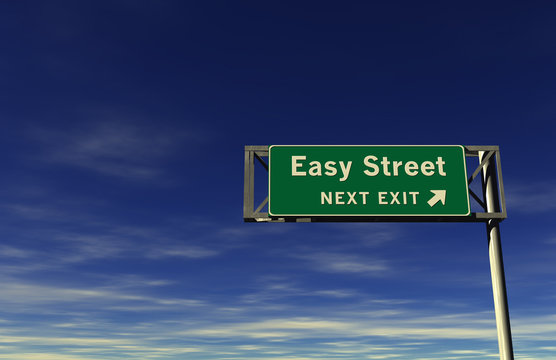 Easy Street Freeway Exit Sign