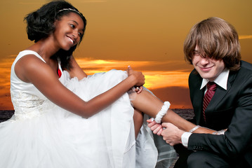 Man with Garter on Black Woman