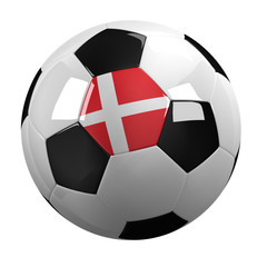 Obraz premium Denmark Soccer Ball - with clipping path