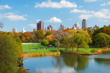 Fototapeta na wymiar New York City Manhattan Central Park in Autumn