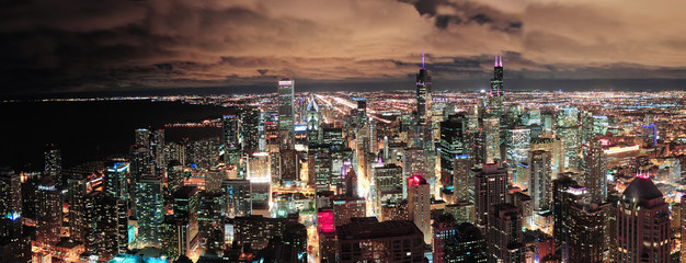 Fototapeta na wymiar Chicago urban skyline panorama