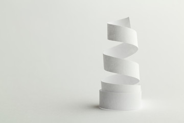 white paper spiral