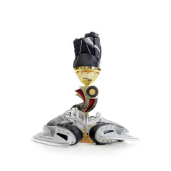 Hockey skates and cup winner