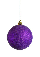 purple sparky christmas bauble