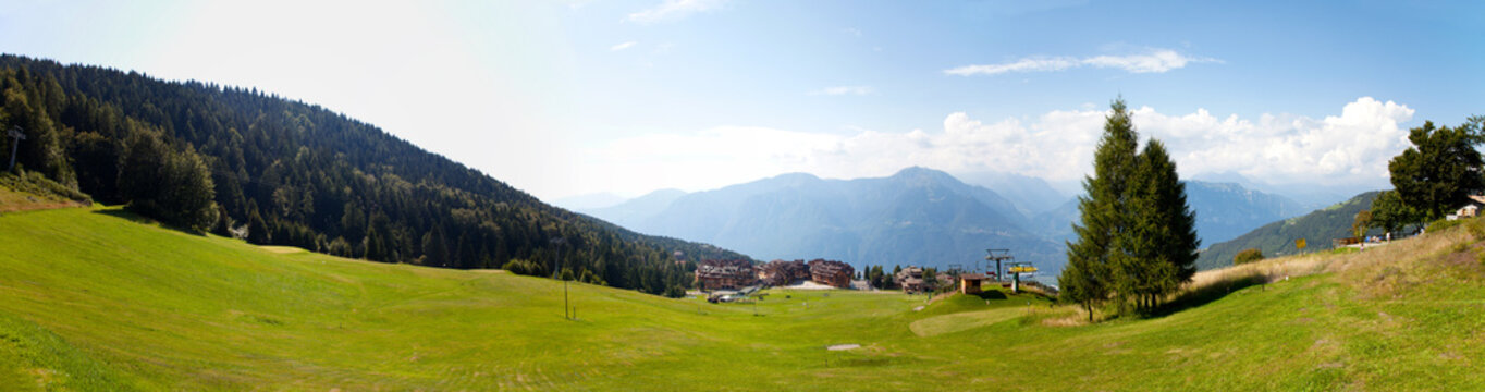 Panorama of Montecampione, Valcamonica, Lumbardy, Italy