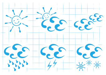 weather icons doodle