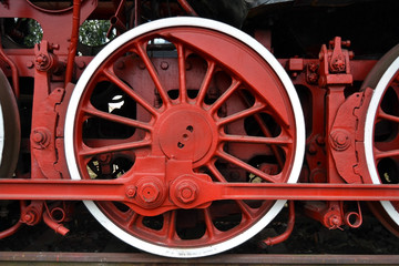 Fototapeta na wymiar Vintage steam locomotive