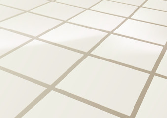 Obraz premium Carrelage_Perspective-Blanc