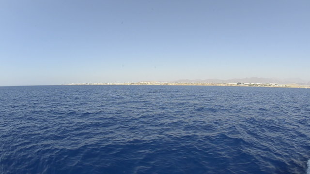 Desert coastline form the ocean.