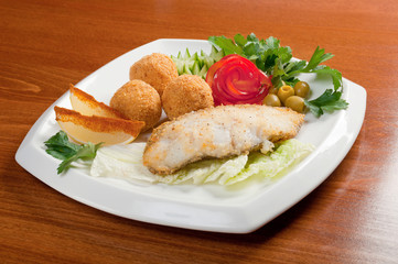 halibut with vegetable