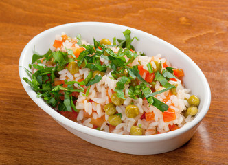 vegetable salad with rice