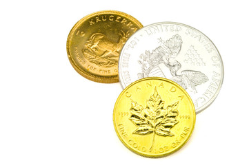 Goldmünzen und Silbermünzen