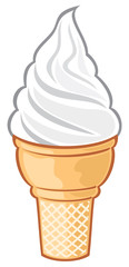 ice cream cone (vanilla)