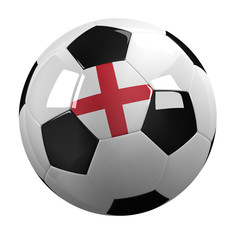 England Soccer Ball - with clipping path