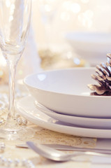 Table set for christmas