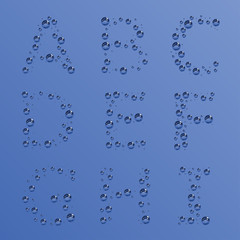 vector bubble alphabet - part 1