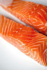 Saumon, poisson, poissonnerie, pêche, repas, cuisine