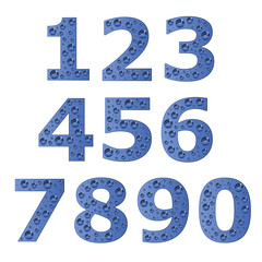 vector bubble digits