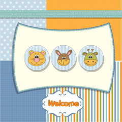 delicate baby boy shower card