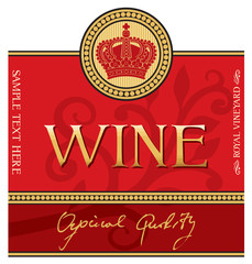 vector wine label (design)