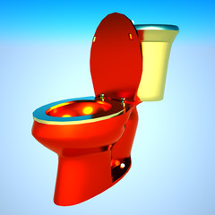 Gold fush toilet