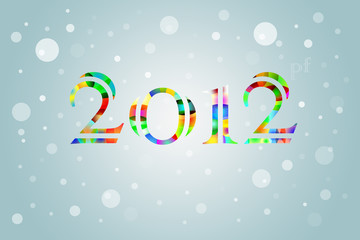 Fototapeta na wymiar Stylized New Year 2012 Card Background