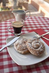 Breakfast in the table