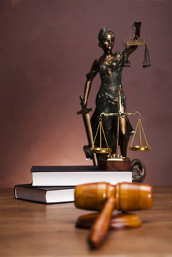 Law and justice concept, gavel