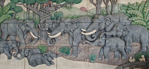 elephant Thai stucco