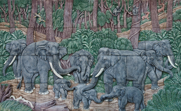 elephant Thai stucco