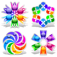 Set of vector design elements77