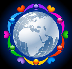 Community of people joined around the globe3