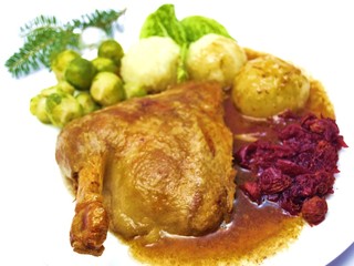 Gänsekeule zu Weihnachten