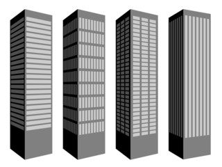 vector skyscraper symbols