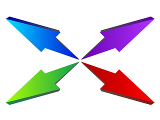 vector 3D arrows composition