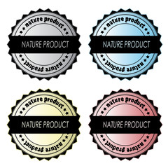 Vector set of nature product labels