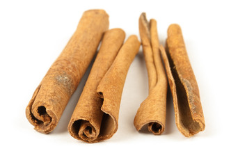 Cinnamon. Spice isolated on white background