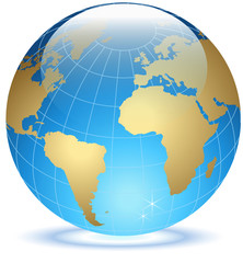 Glossy Crystal Earth Illustration