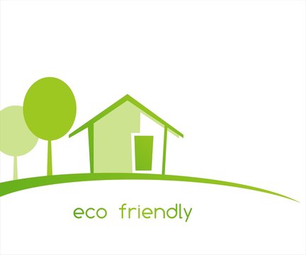 Green Eco friendly business logo design