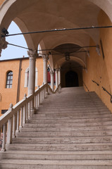 Fototapeta na wymiar staircase in Ferrara Italy