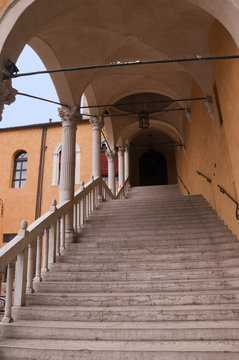 staircase in Ferrara Italy