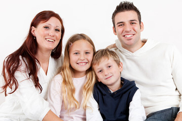 Fototapeta na wymiar Happy family with their children