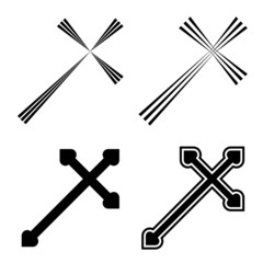 Vector christian crosses