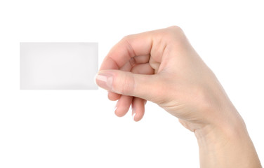 Obraz premium Card blank in a hand