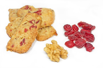 Weihnachtsplätzchen, Walnuss Cranberry Stangen